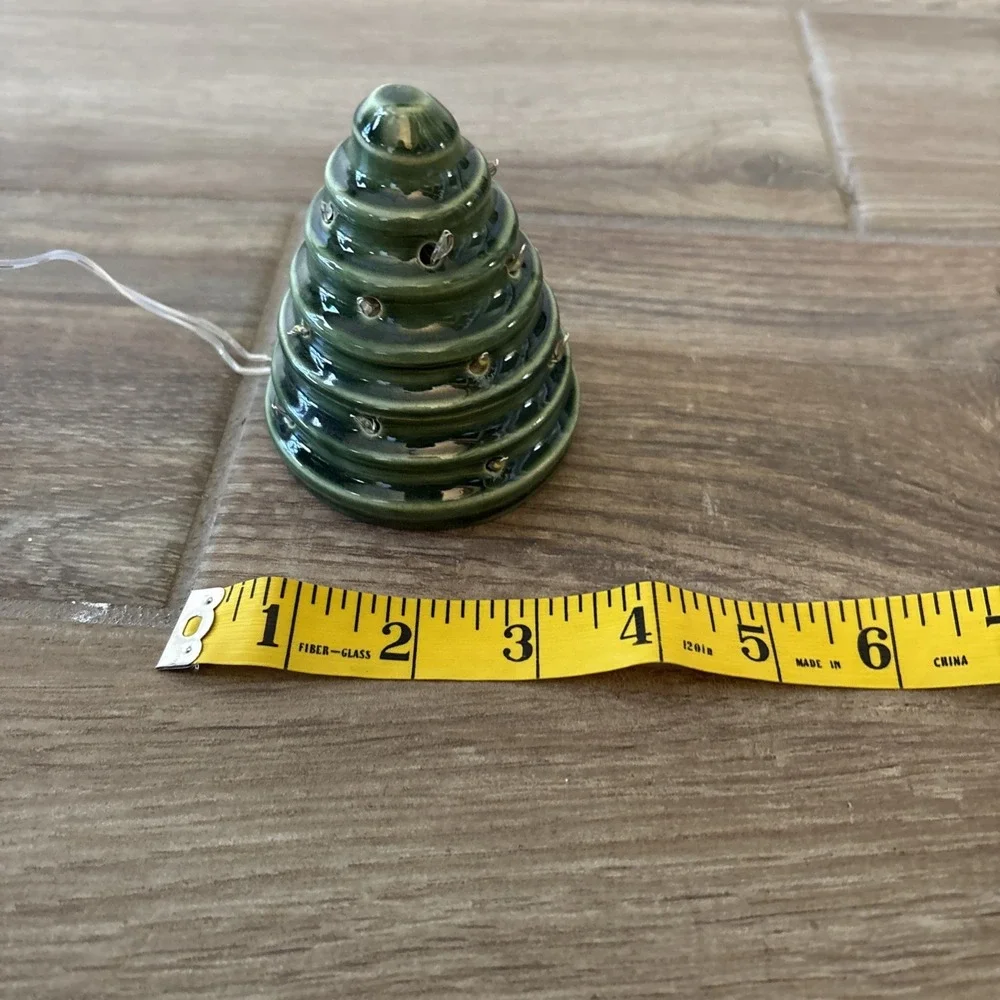 Ceramic Christmas Tree Collectible w/ Lights, Battery‎ Powered